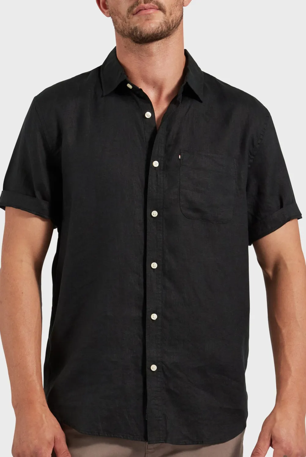 Breathable Linen Blend Short Sleeve Button Up Shirt