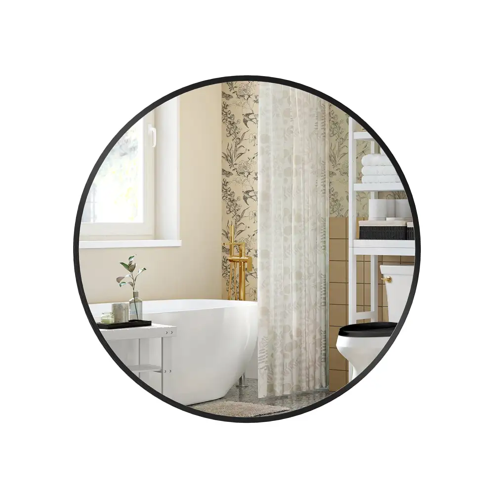 Round Framed Bathroom Wall Mirror