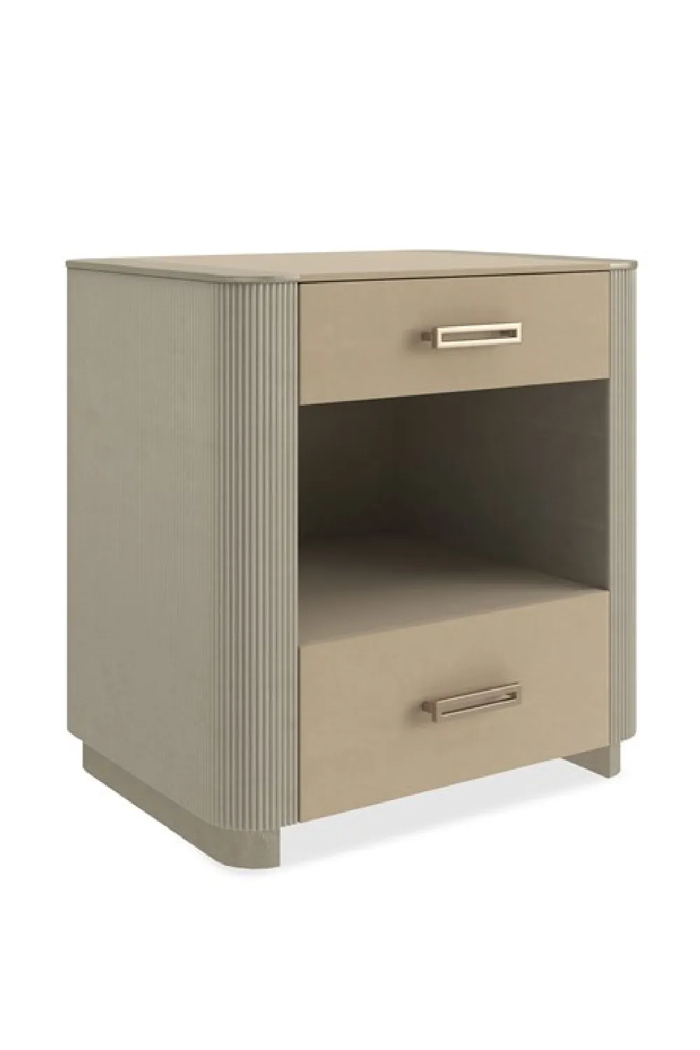 Refined Fluted Sides Drawer Nightstand