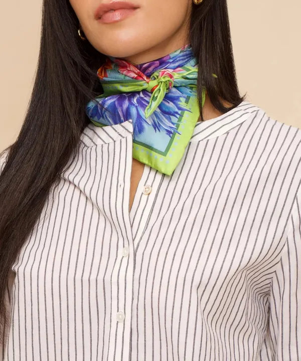 Floral Casual Style Silk Bandana