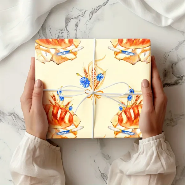 Bread-Themed Gift Wrapping Paper