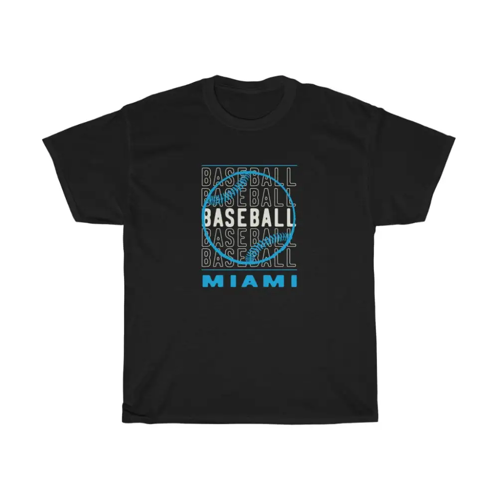 Baseball Miami with Baseball Graphic T-Shirt