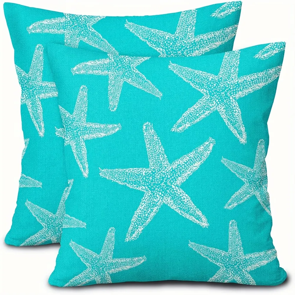 2 Pcs Coastal Starfish Pillow
