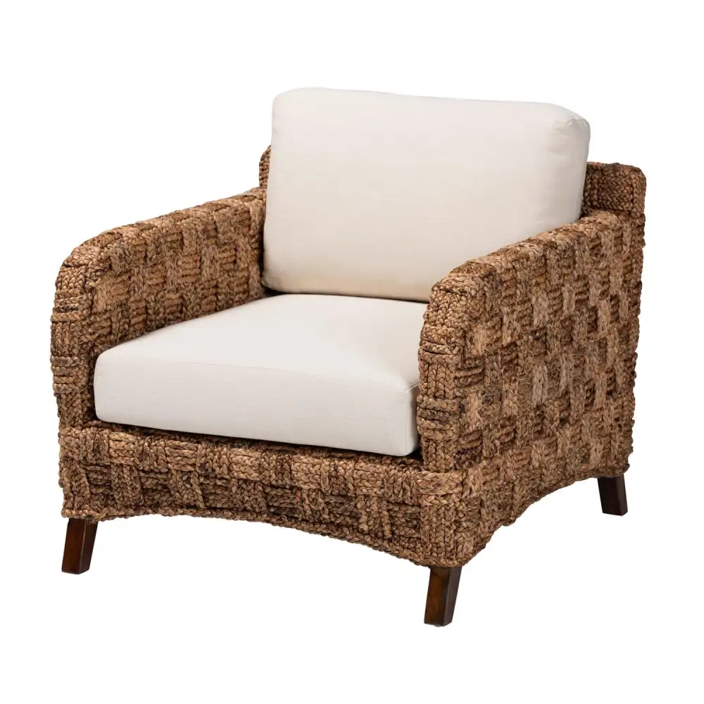 Woven Seagrass Bohemian Lounge Chair