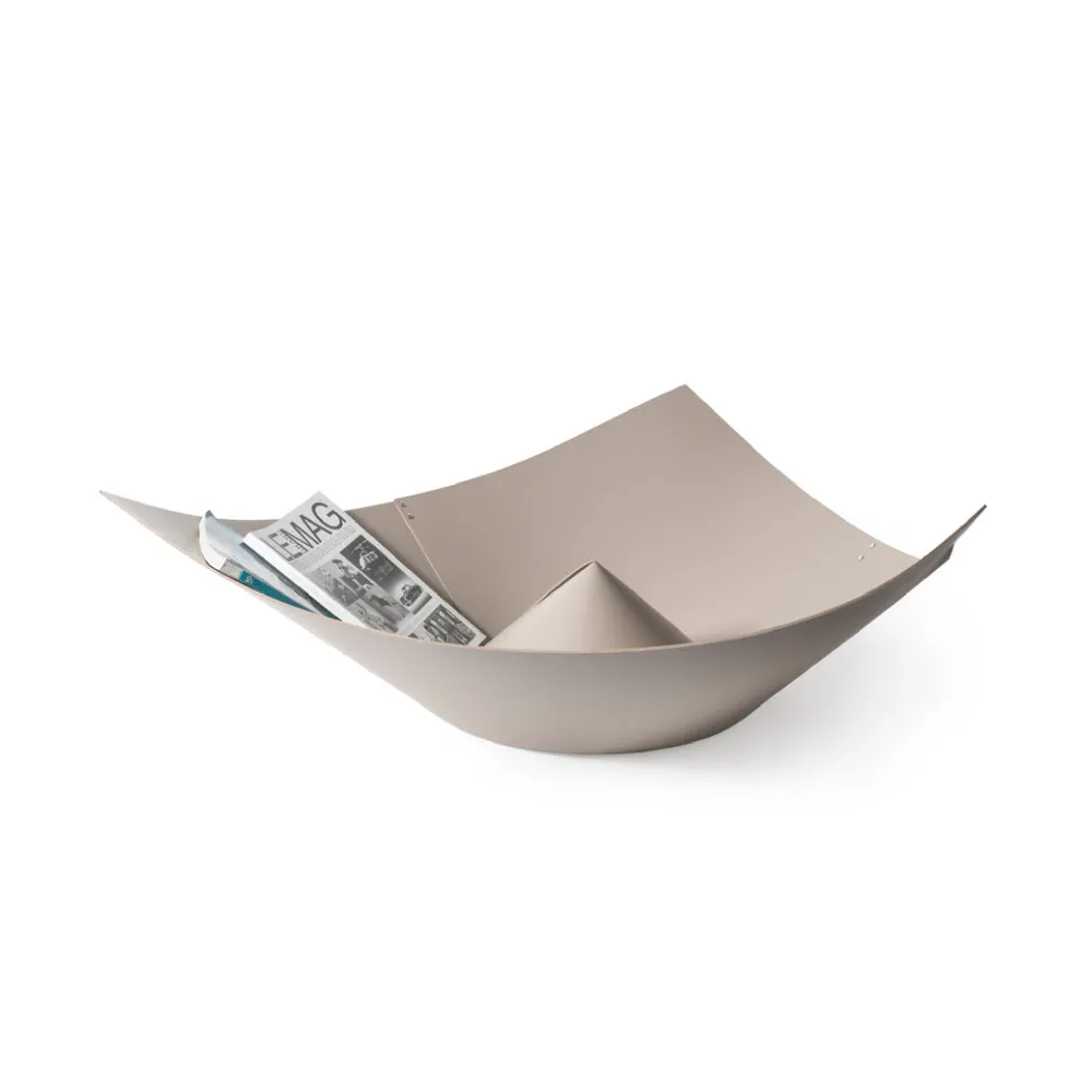 Hat-Inspired Leather Basket
