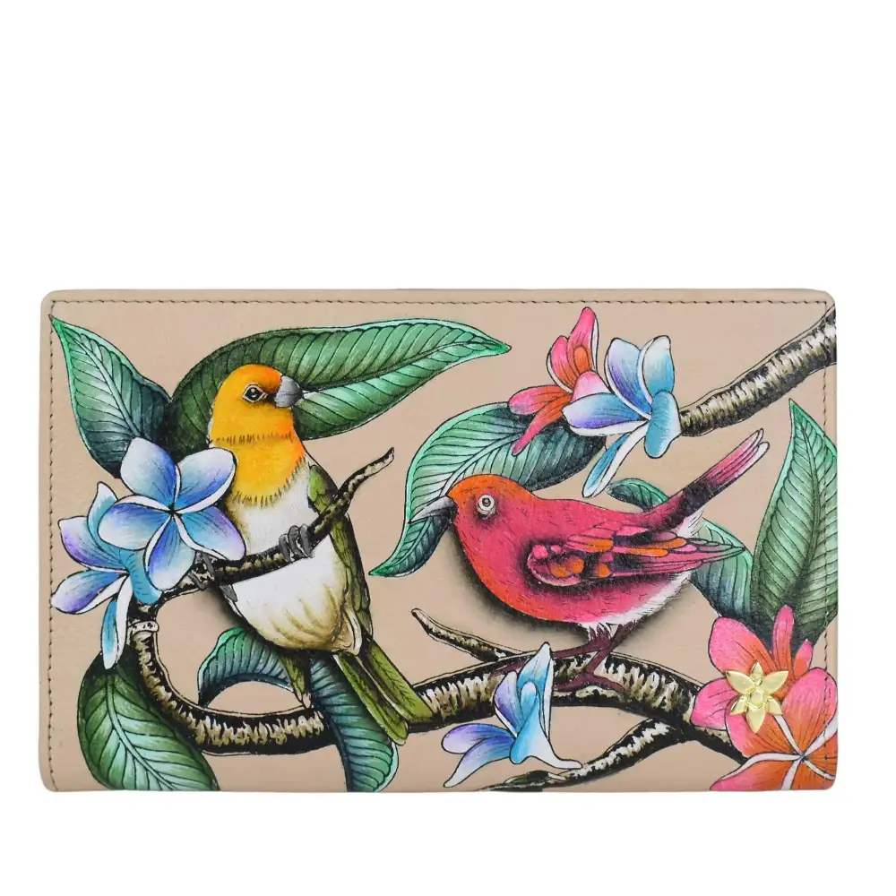 Bi-Fold Bird Motif Wallet