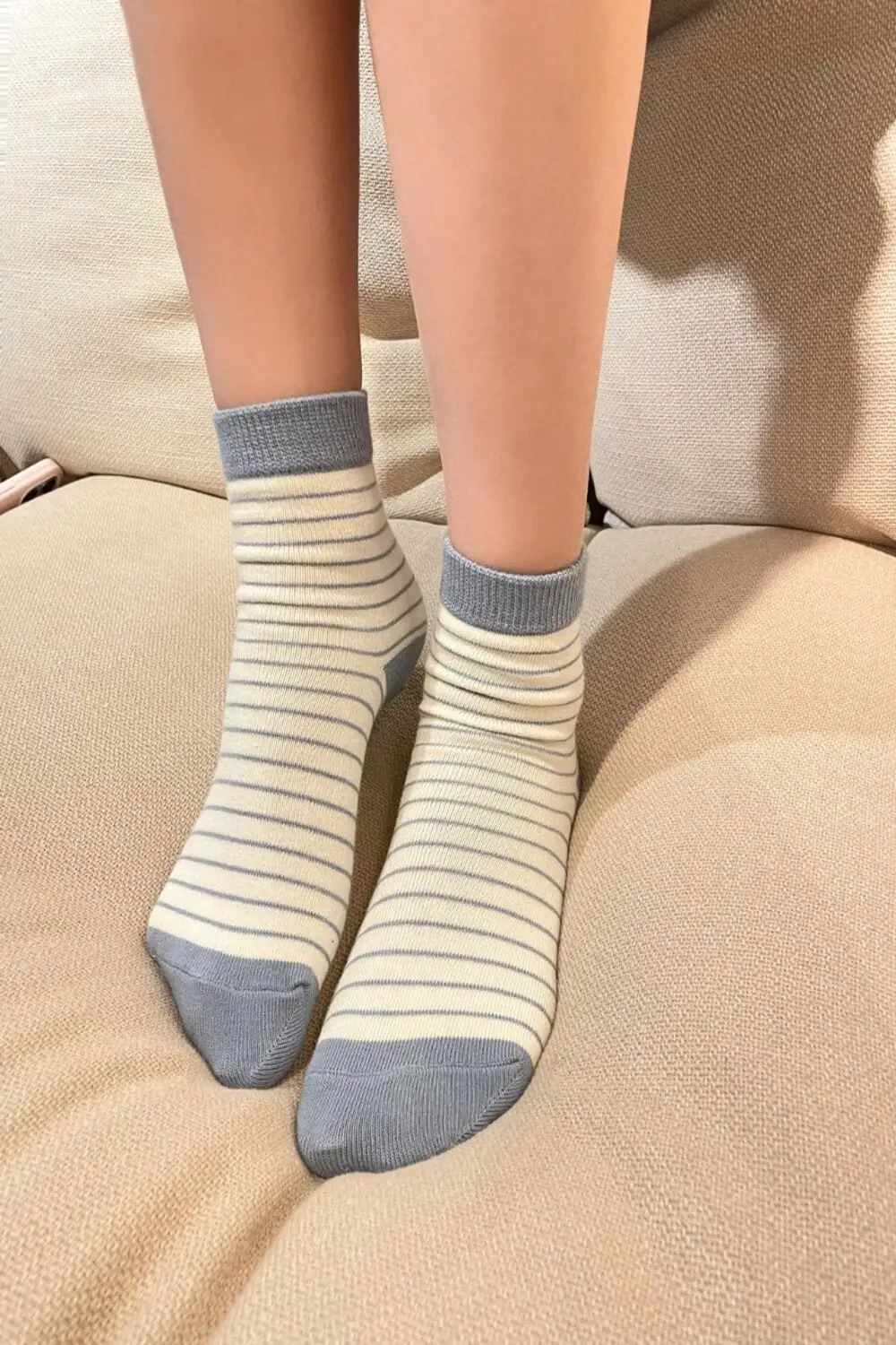 Mixed Stripe Ankle Socks