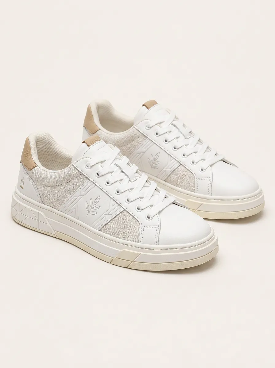 Men's Minimalist Leaf Pattern Patterned Casual Skate Shoes