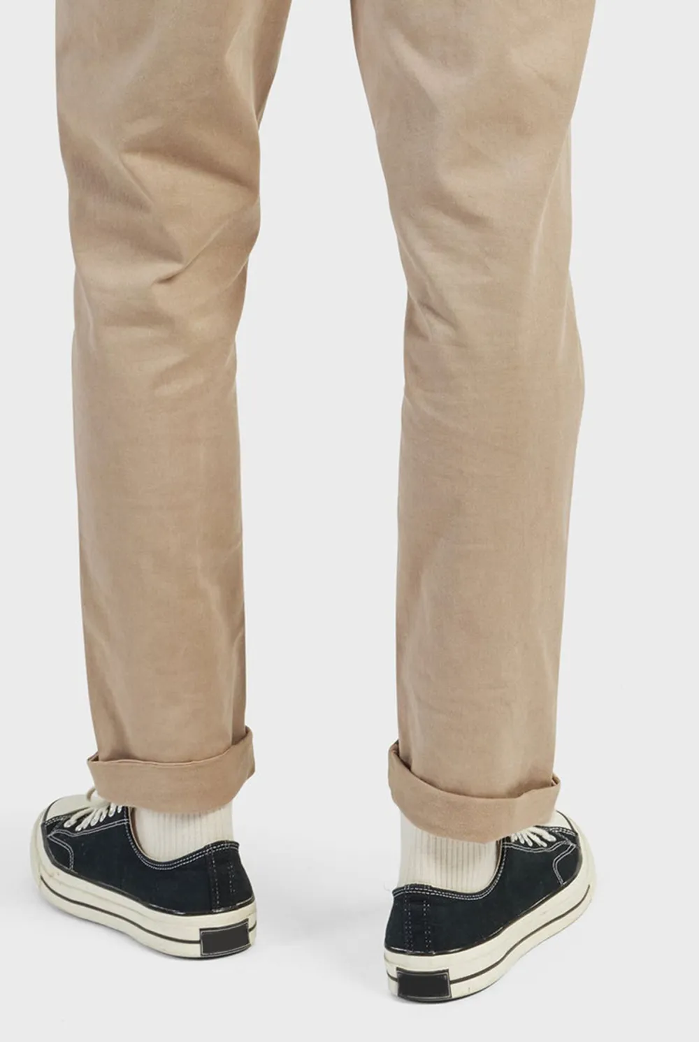 Relaxed Tapered Cotton Twill Casual Trousers