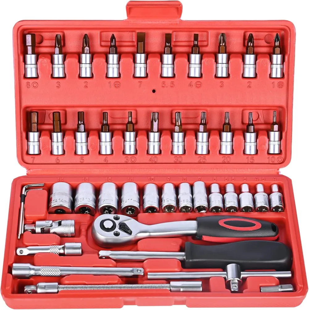 Ratchet Socket And Bit Tool Set