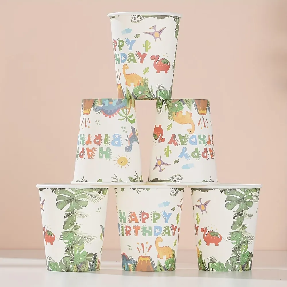 25 Pcs Kids Dinosaur Party Cups