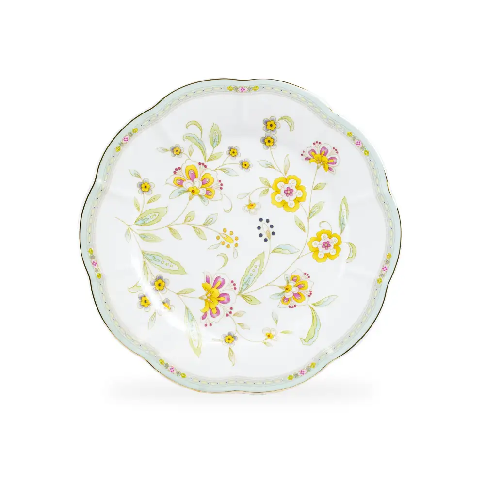 Classic Corn Flowers Rim Porcelain Dessert Plate