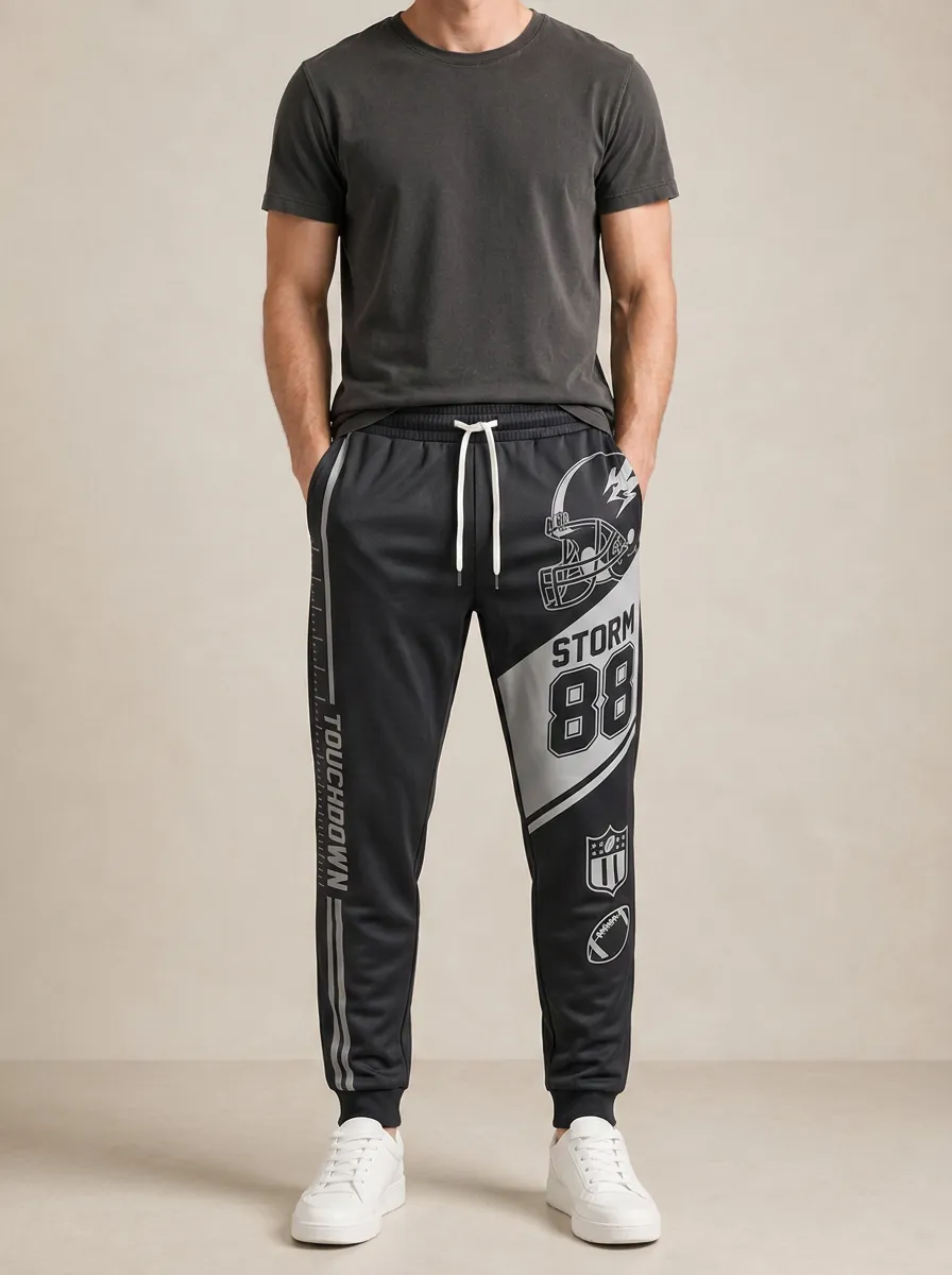 Men's American Football Storm 88 Touchdown Printed Joggers