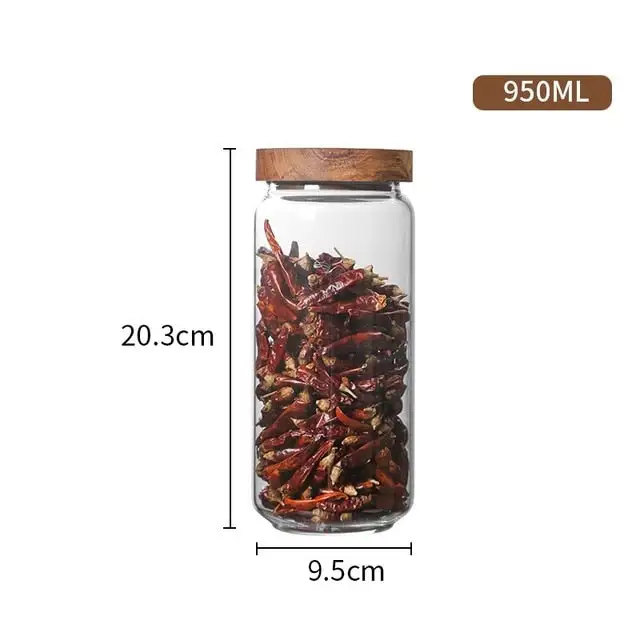 Wooden Glass Spice Home Storage Rack