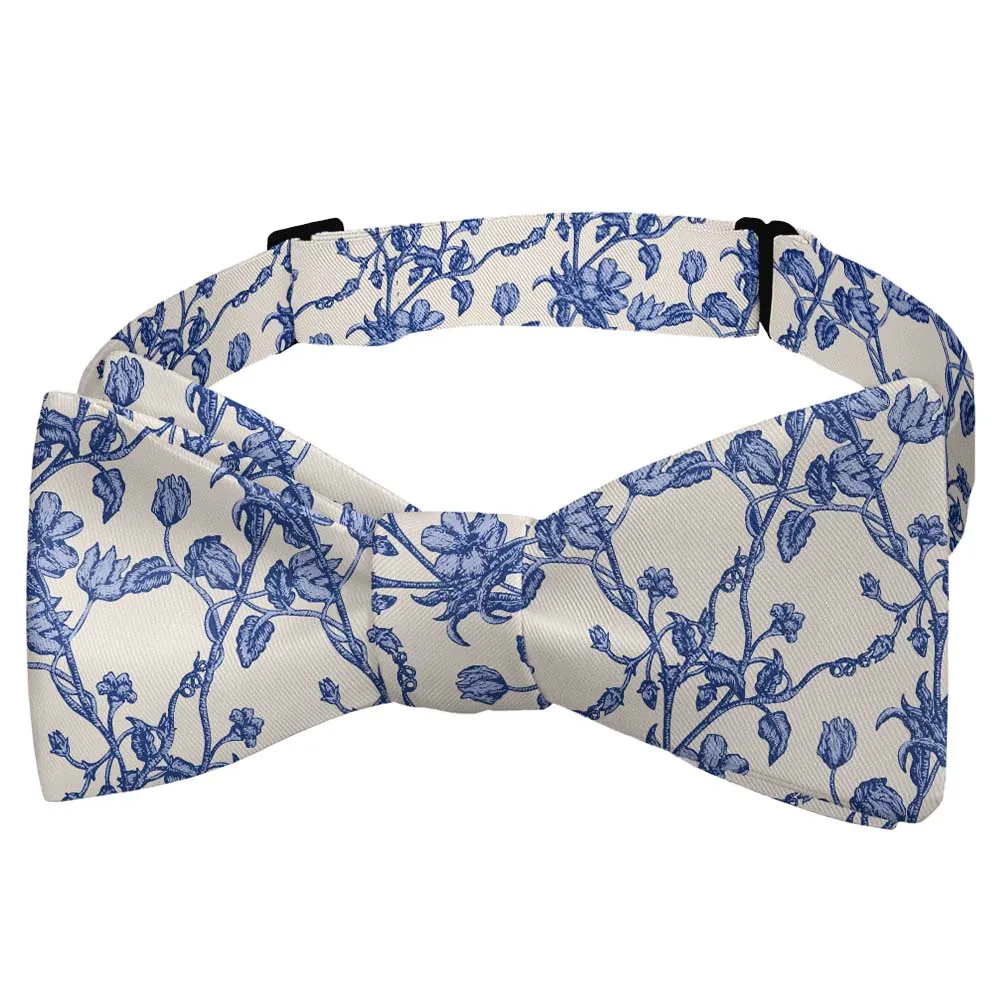 Floral Toile Motif Bow Tie
