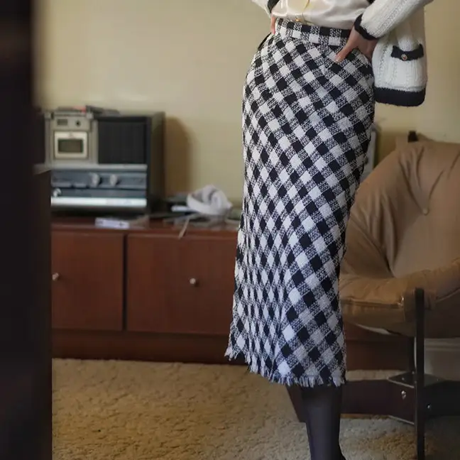 Cozy Leisure Everyday Casual Plaid Skirt