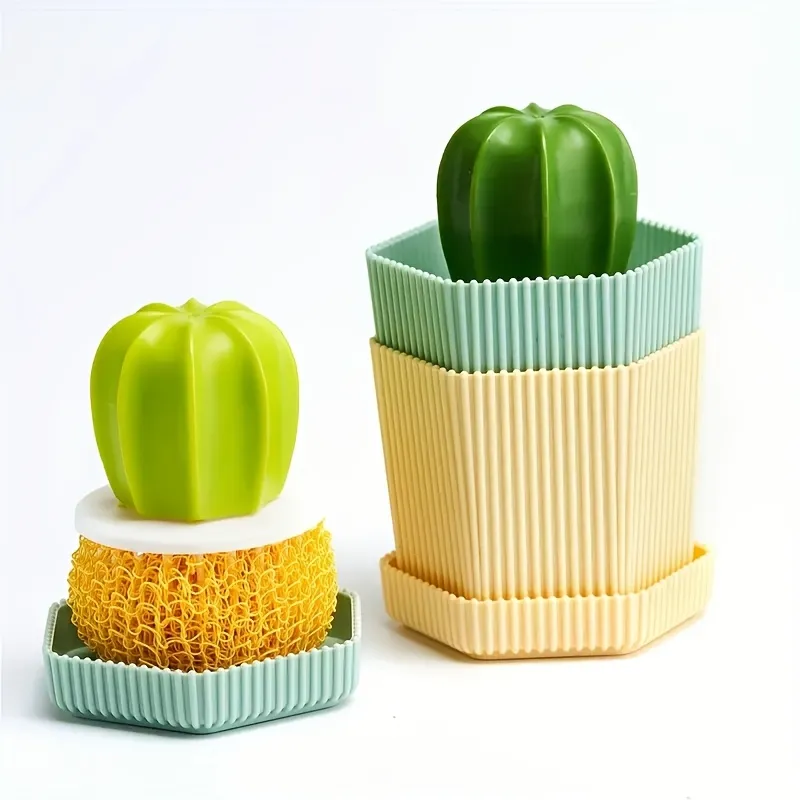 Cactus Dish Scrubber Set