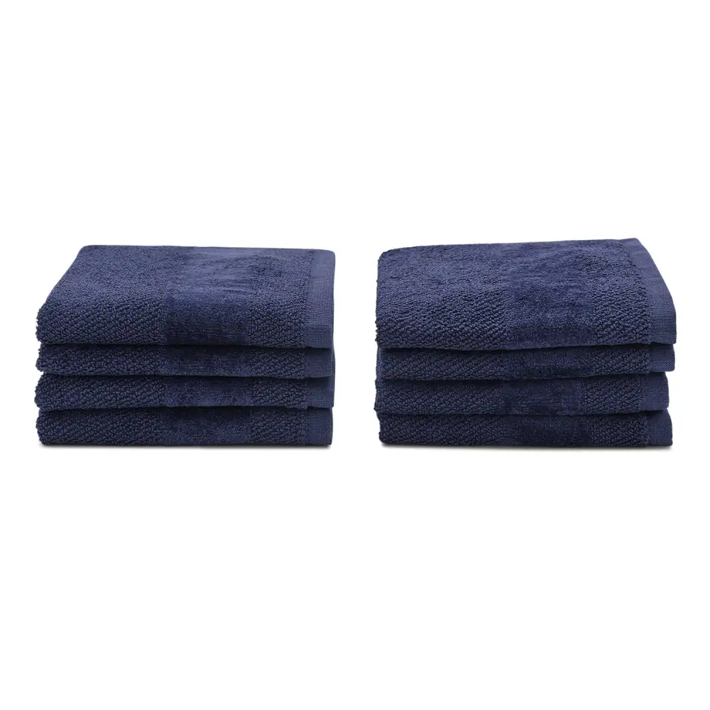Blue Cotton Face Towel Set