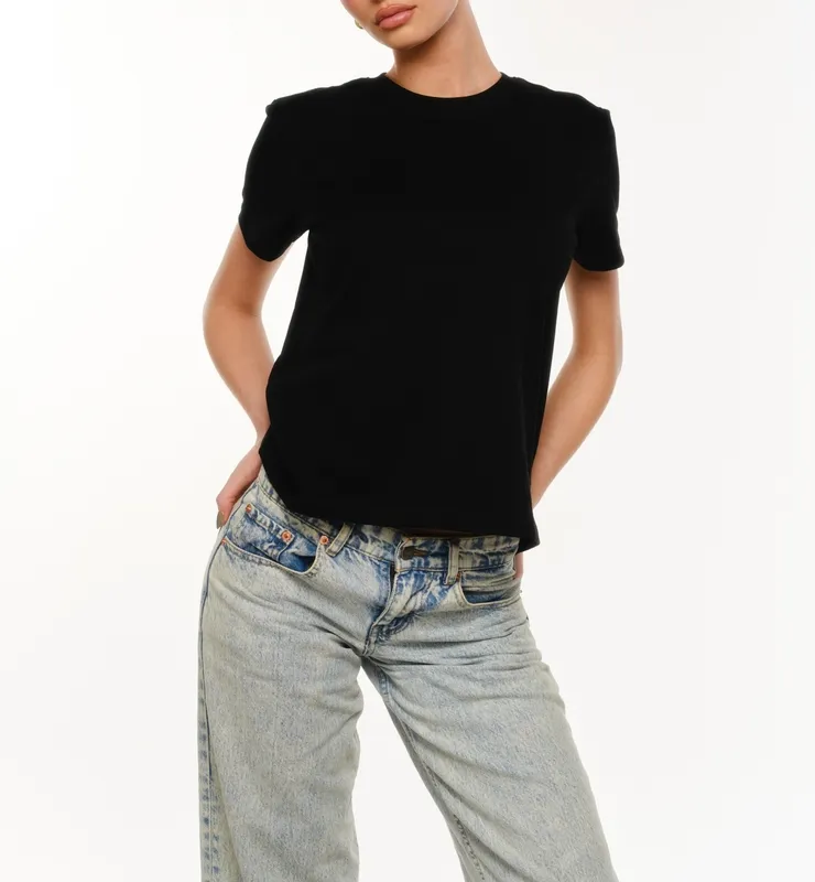 Black Everyday Crew Neck Tee