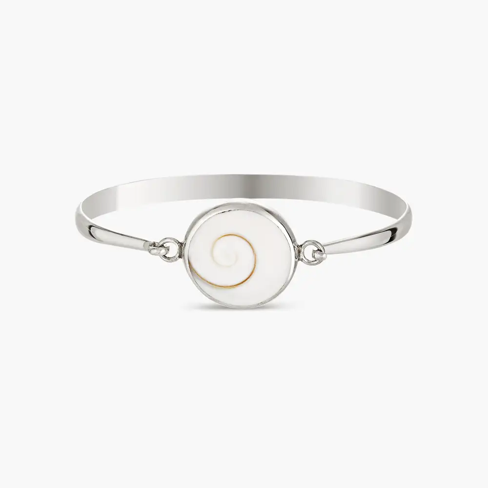 Shiva Shell Sterling Bangle