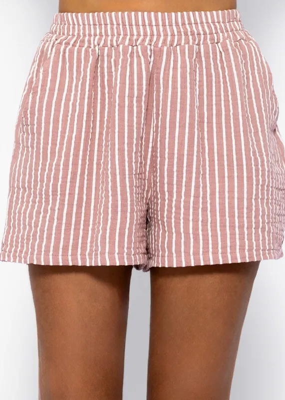 Pink Striped Clean Soft Shorts