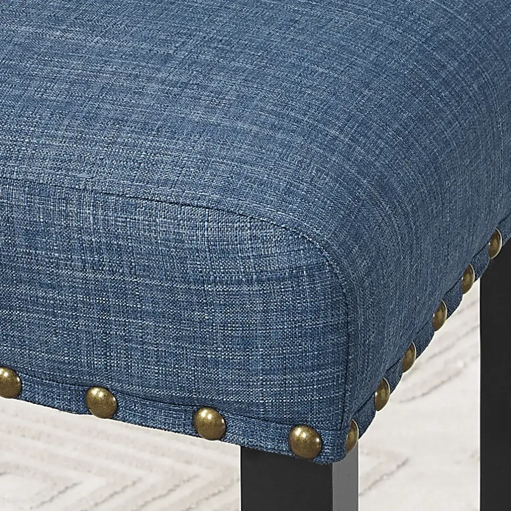Upholstered Dining Chairs with Nailhead Trim Set of Two