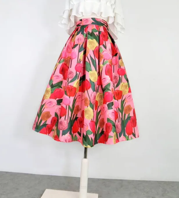 Soft Casual High Waist Skirt
