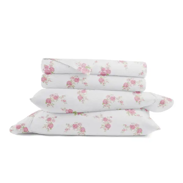 Rose Bunch Flannel Sheet Set