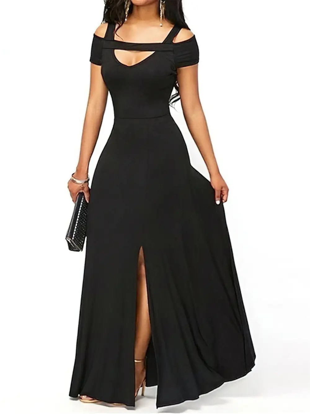 Strapless Wrap Maxi Dress