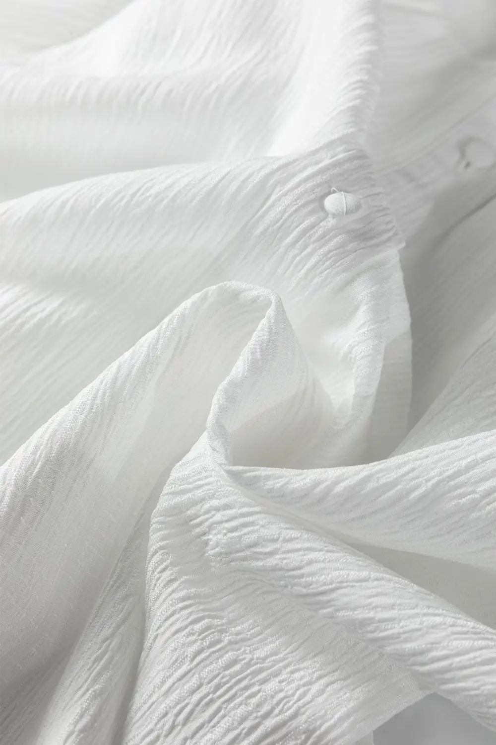 Textured Lantern Sleeve Shirt Blouse