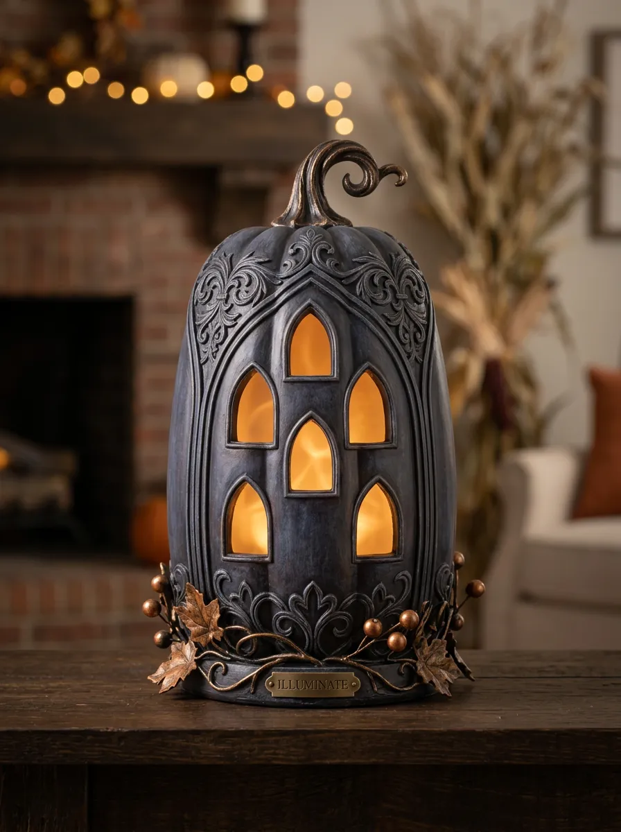 Halloween Gothic Pumpkin LED Ornament