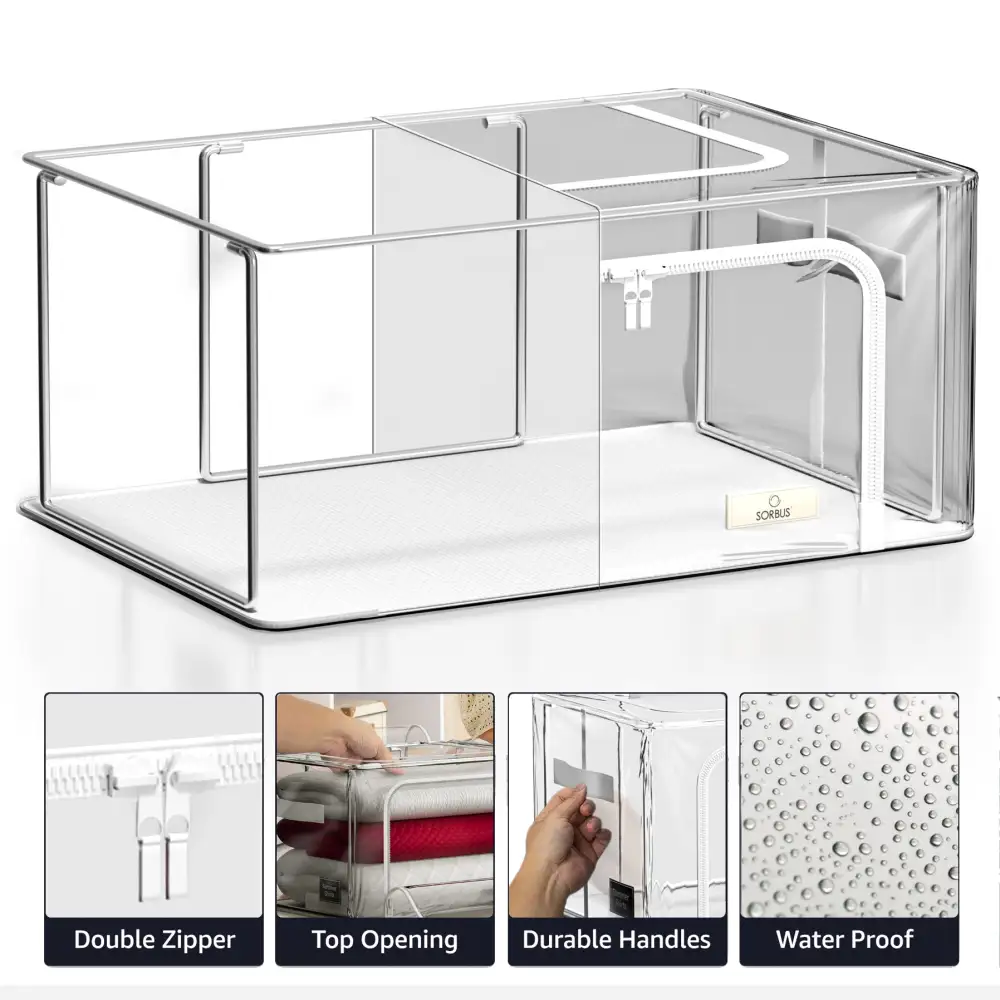 Storage Bins With Metal Frame