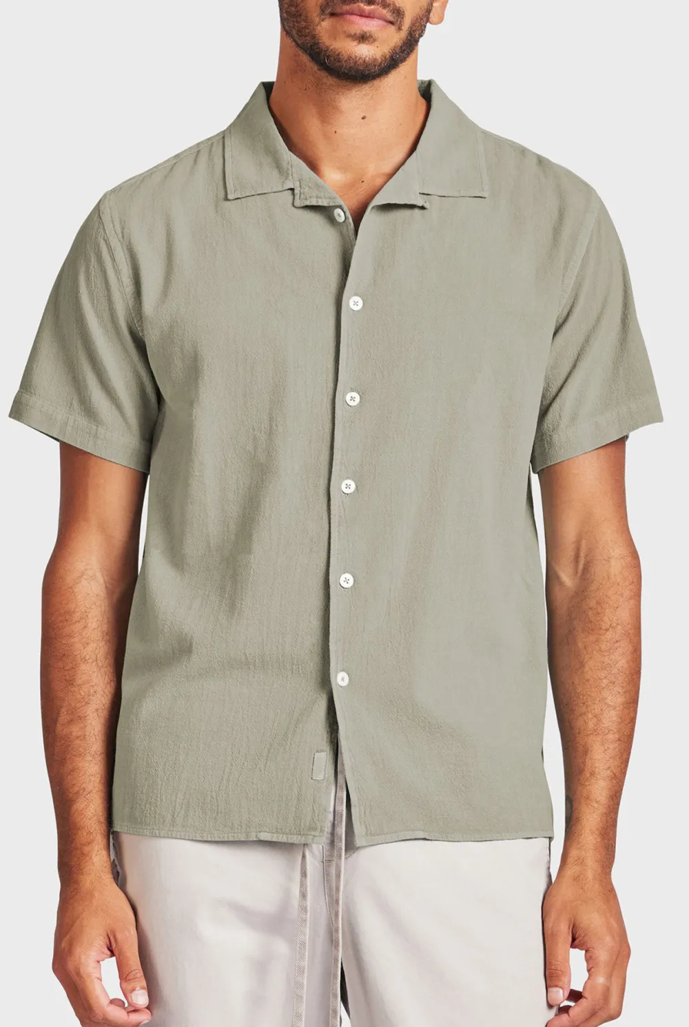 Oversized Linen Short Sleeve Button Down Shirt