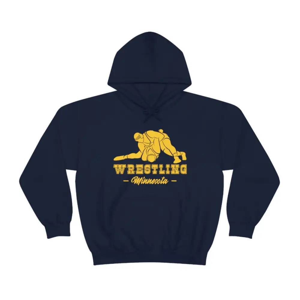 Clean Lettering Wrestling Graphic Pullover Hoodie