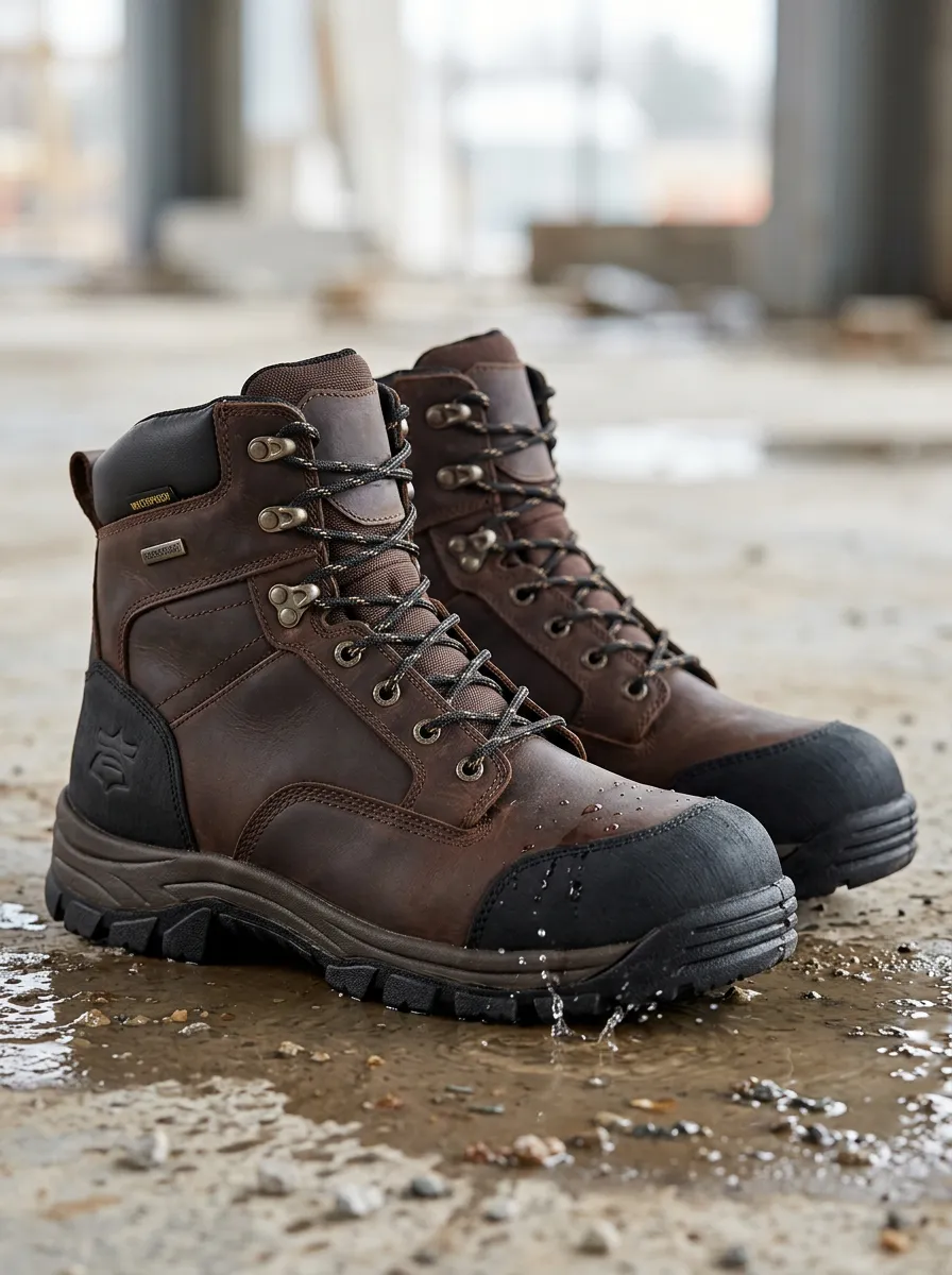 Comfort Construction Classic Look Men' Waterproof Work Boots