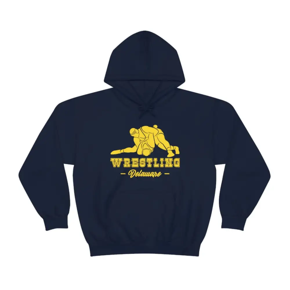 Soft Fleece Clean Lettering Wrestling Graphic Pullover Hoodie