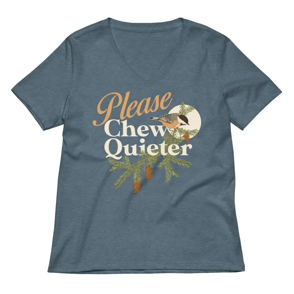Quiet Chew V Neck Tee
