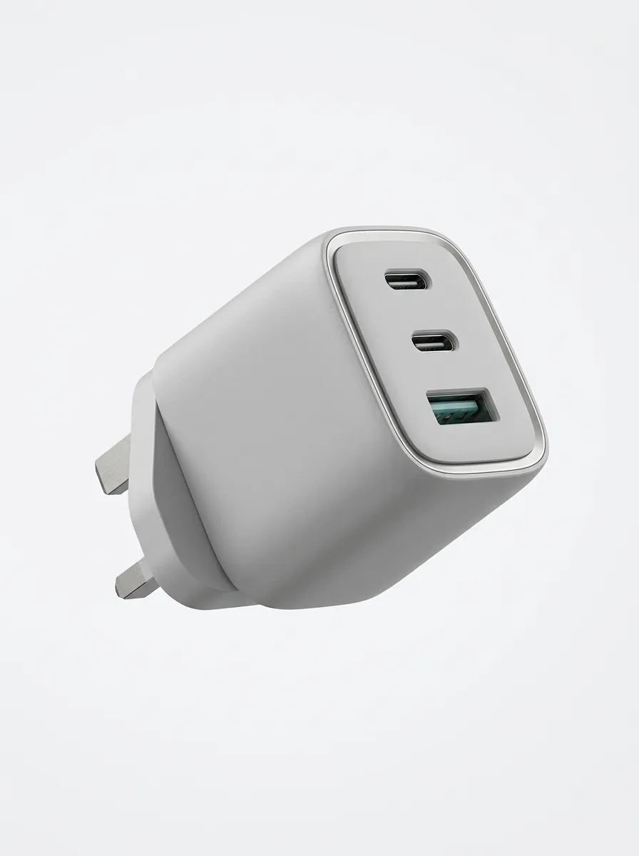 Universal Tech User Triple Port Fast Charging Printed Power Adapter