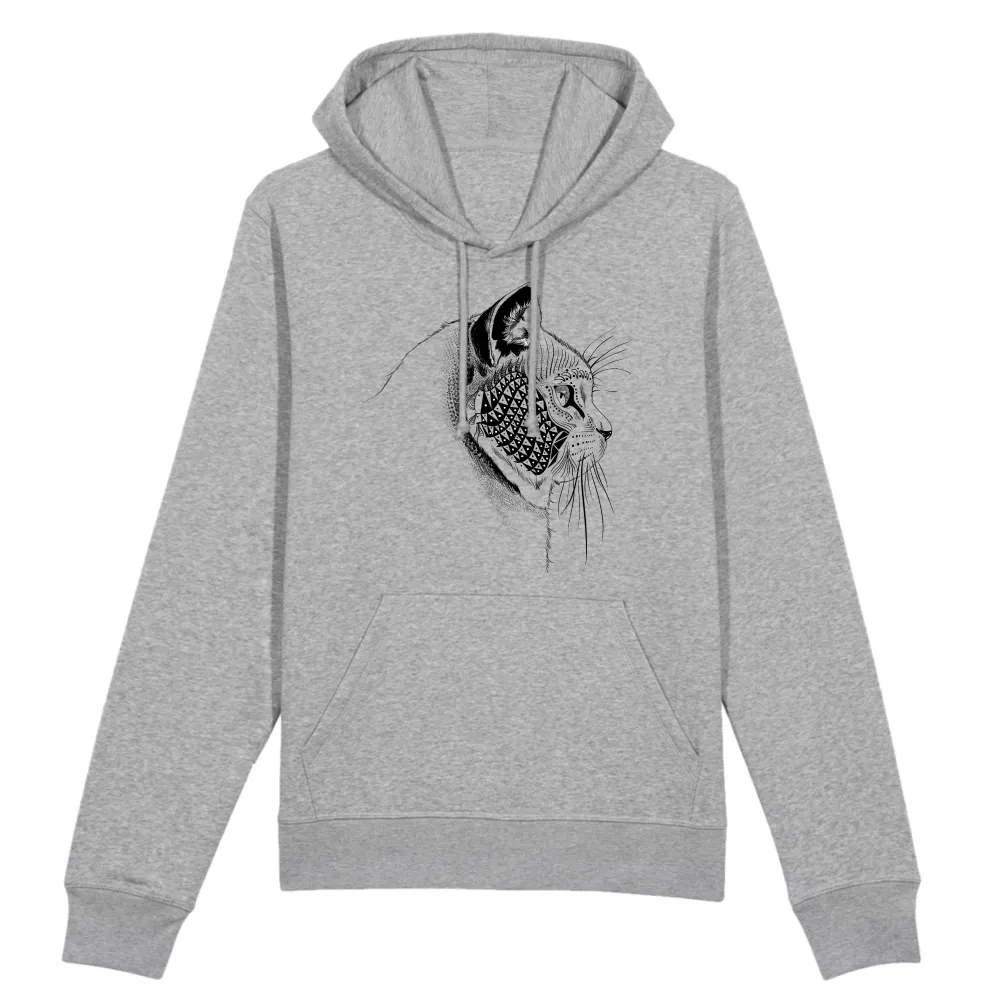 Cat Face Graphic Pullover Hoodie