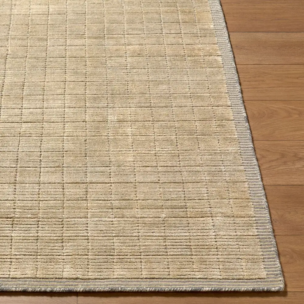 Hand-Loomed Square Pattern Carpet