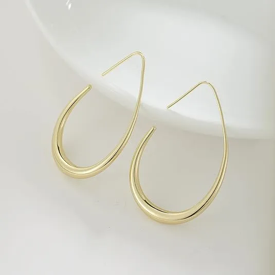 Sculpted Slim Hoop Earrings