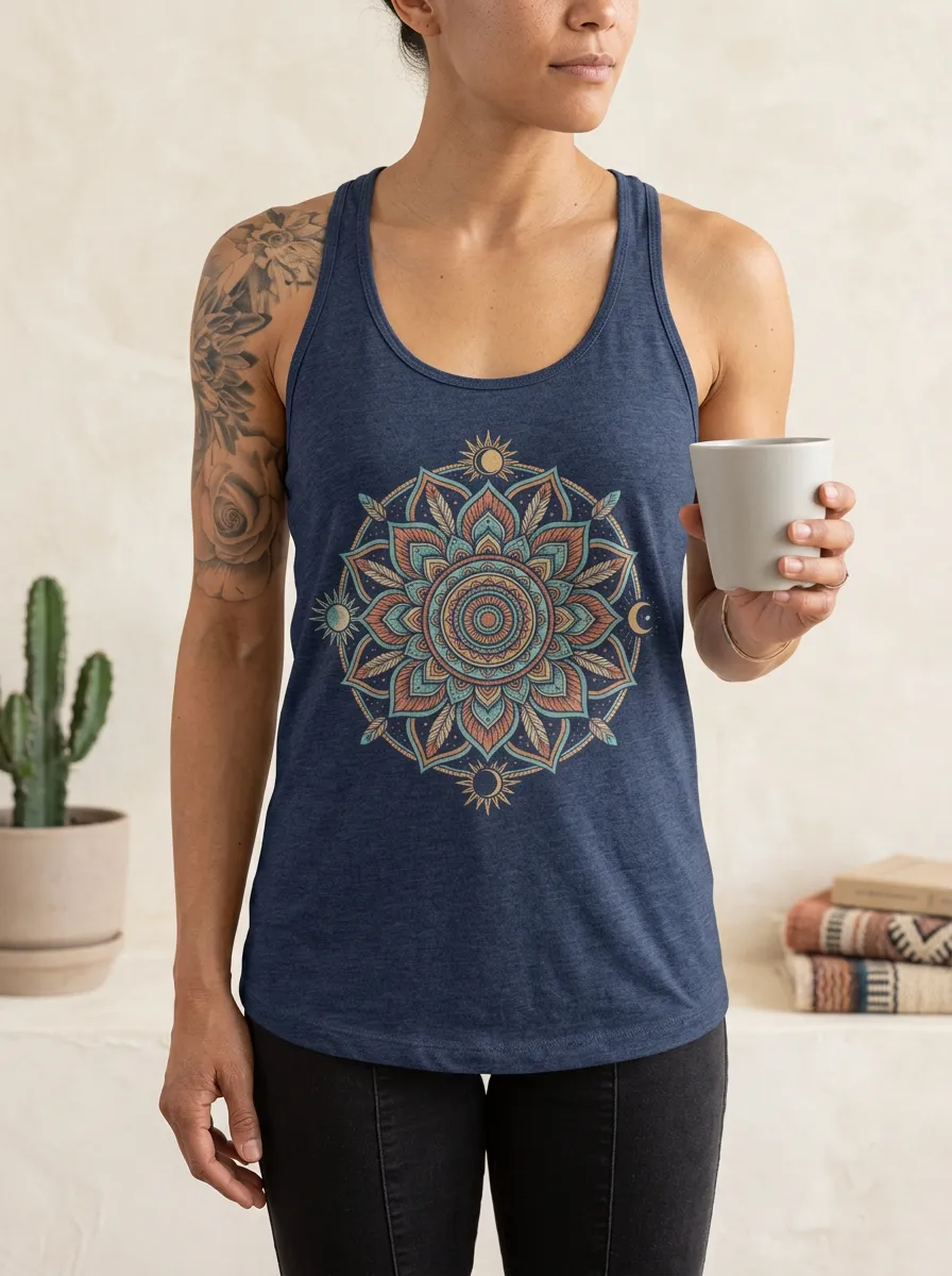Boho Spiritual Mandala Tank Top Classic