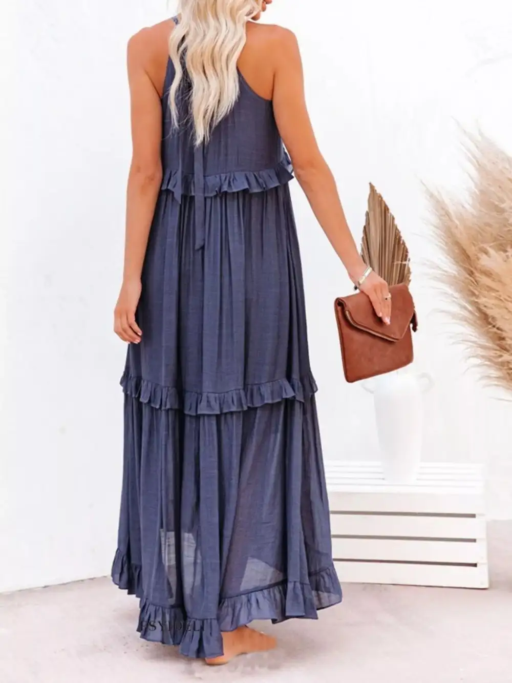 Classic Tiered Sleeveless Maxi Dress