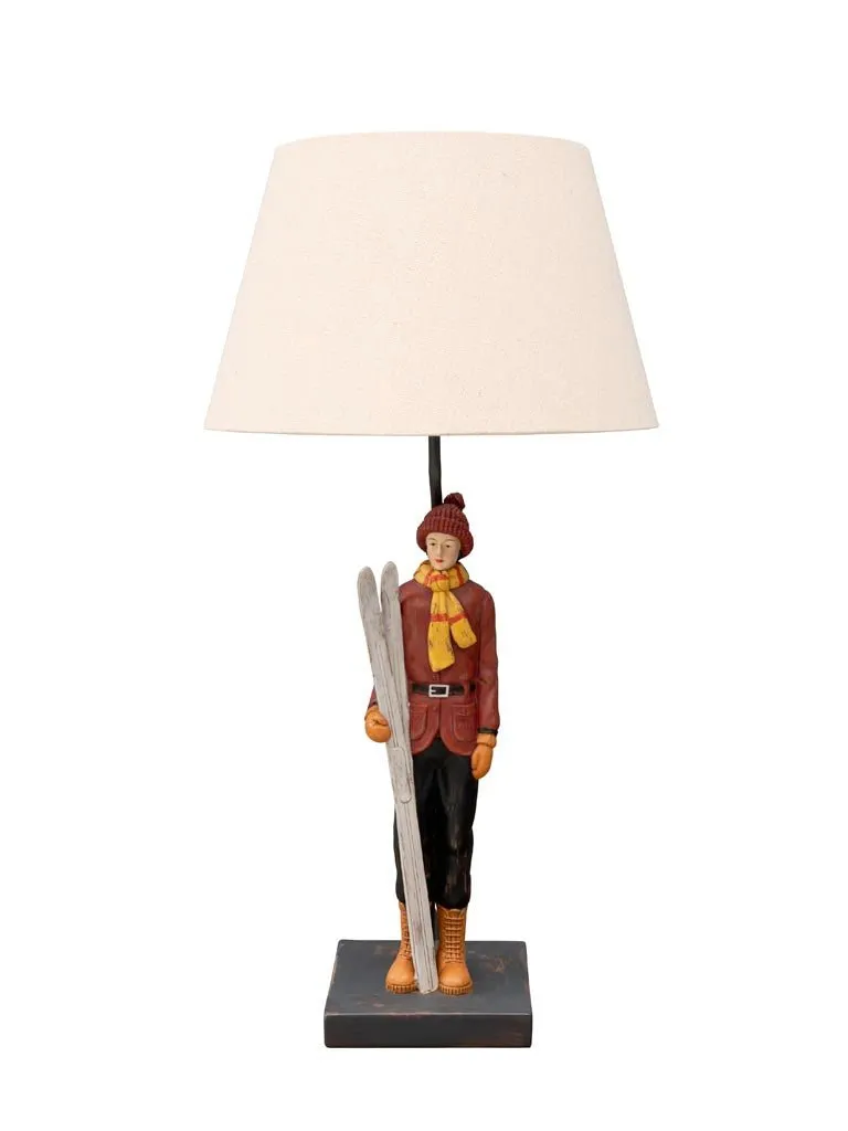 Sculpted Resin Table Lamp