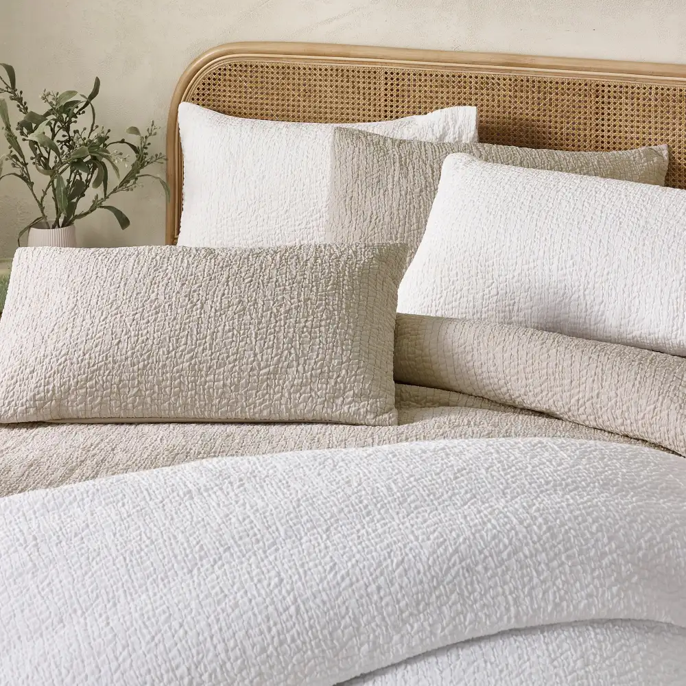 Calm Bedroom Celestial Seersucker Duvet Cover Set