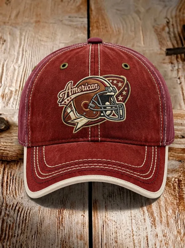 Helmet And Stars Football Baseball Cap
