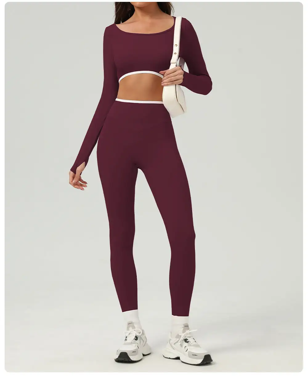 Contrast Waist Trim Leggings