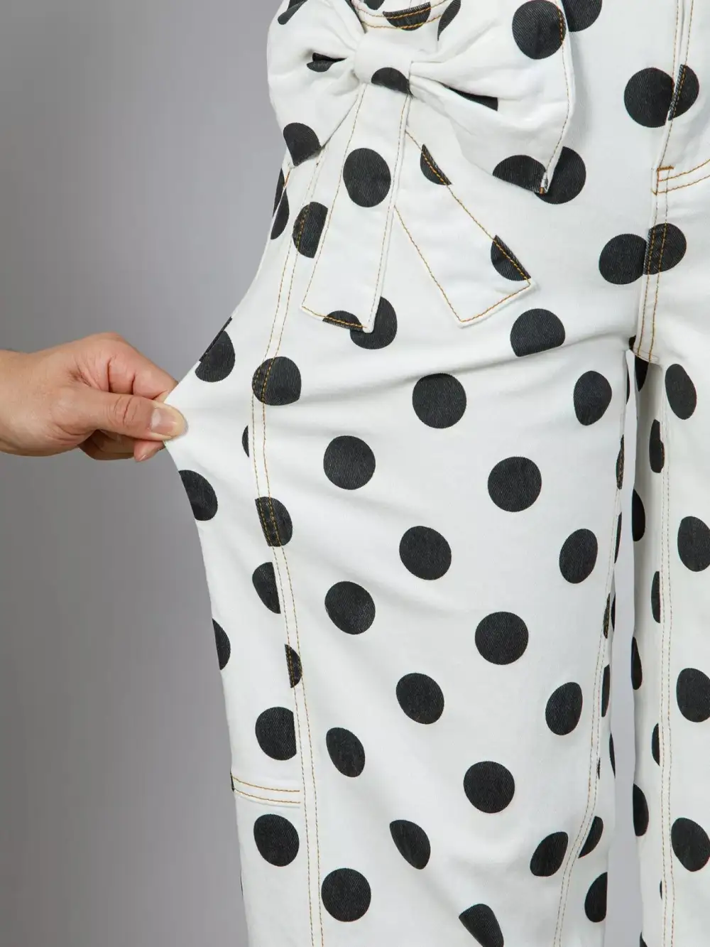Polka Dot High Waist Jeans