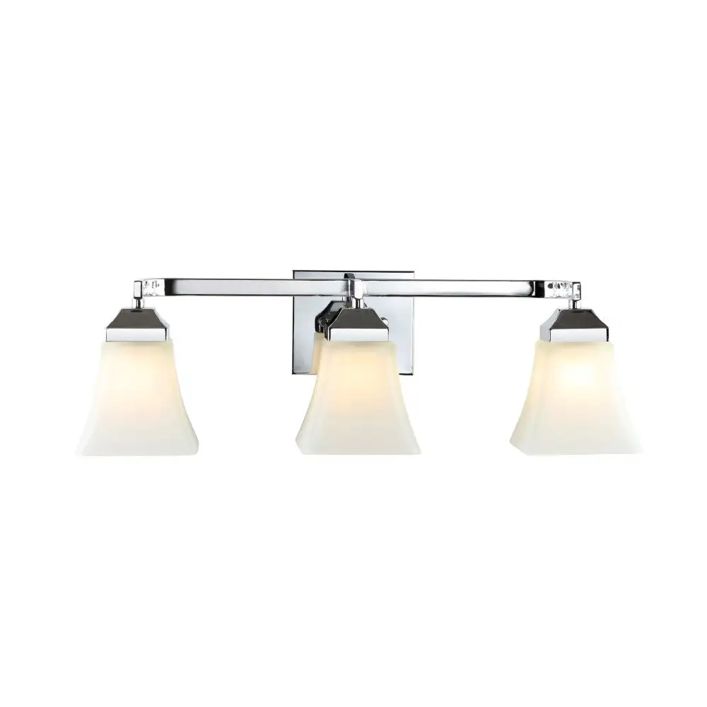 Triple-Light Iron Glass Modern Cottage LED Vanity Light