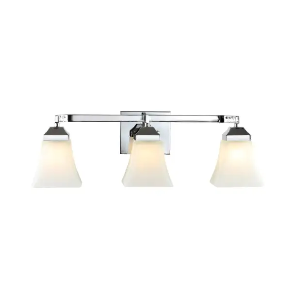 Triple-Light Iron Glass Modern Cottage LED Vanity Light
